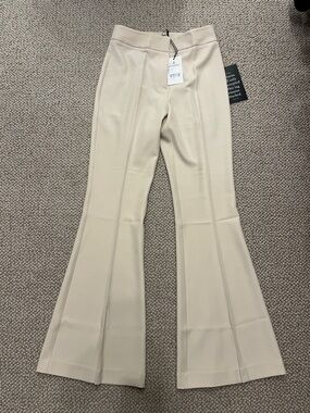 NWT Tuckernuck Cream/Stone Elongating "Francesca" Boot-Cut Flare Pants